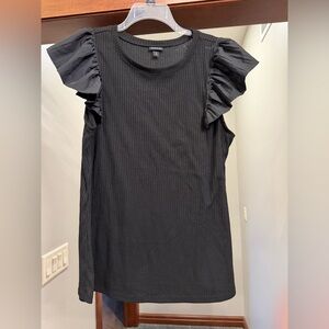 Torrid Black Ruffle Sleeve Tank Top